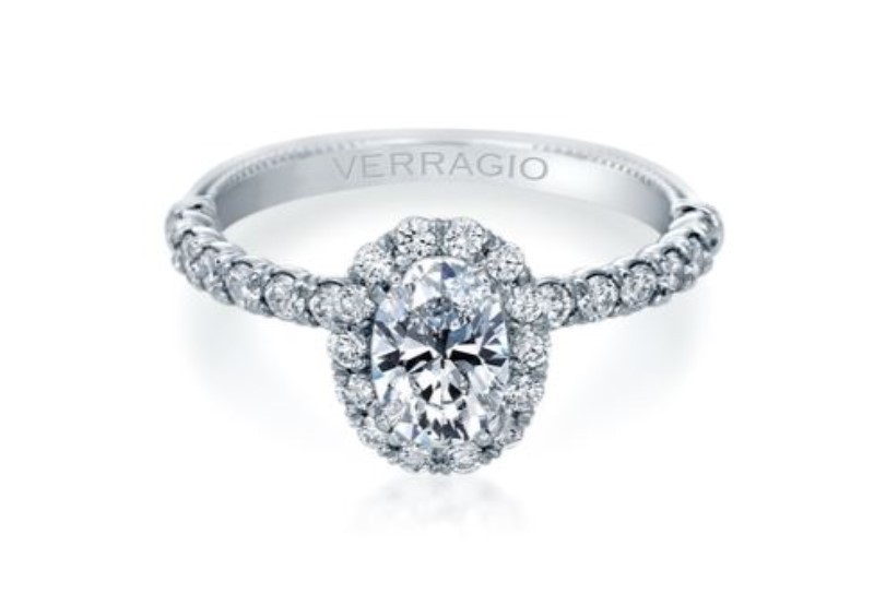 Verragio 14K White Gold Renaissance Diamond Engagement Ring Semi Mount Verragio 14K White Gold Renaissance Diamond Engagement Ring Semi Mount