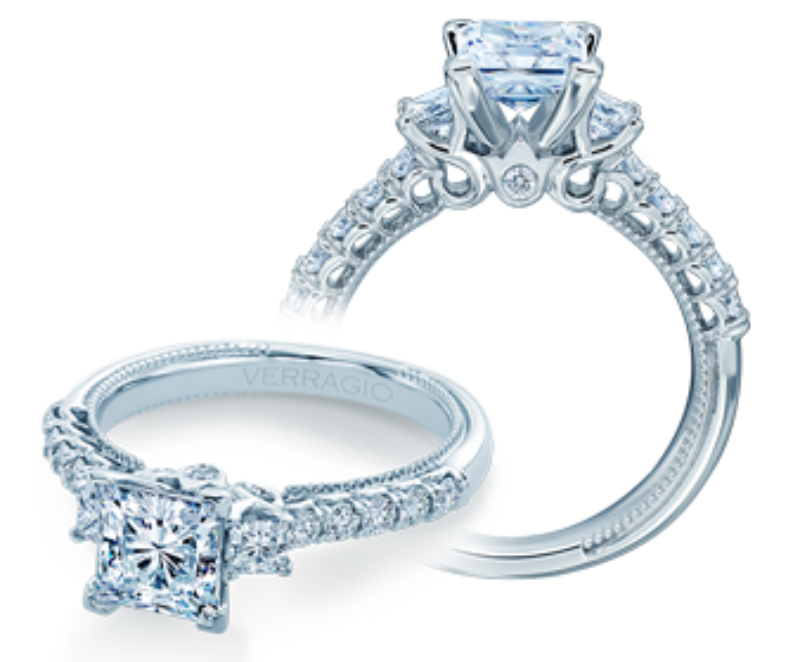 Verragio 14K White Gold Renaissance Engagement Ring