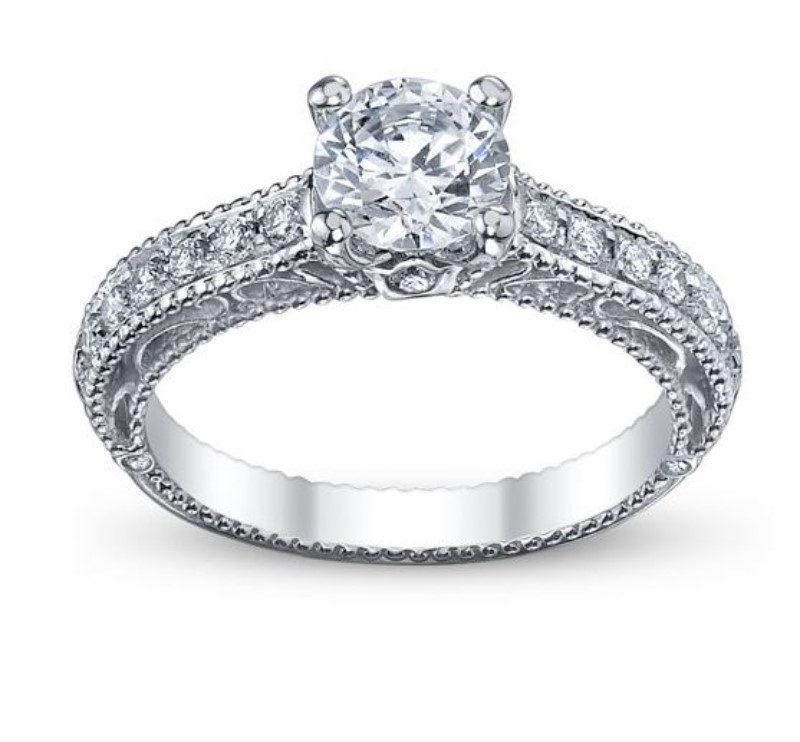 Verragio 18K White Gold Venetian Engagement Ring Verragio 18K White Gold Venetian Engagement Ring