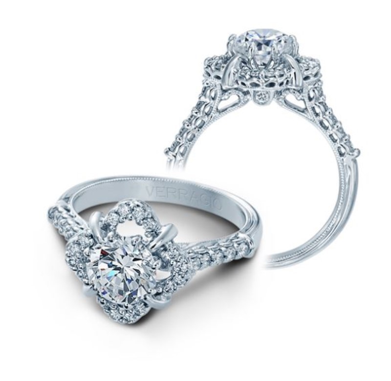 Verragio 14K White Gold Renaissance Engagement Ring Verragio 14K White Gold Renaissance Engagement Ring