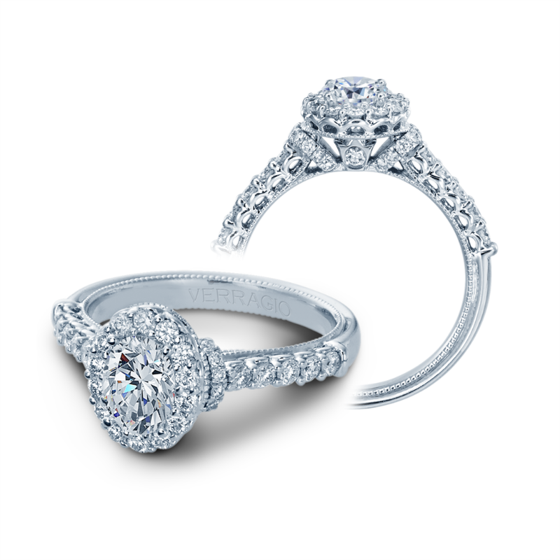 Verragio 14K White Gold Renaissance Engagement Ring