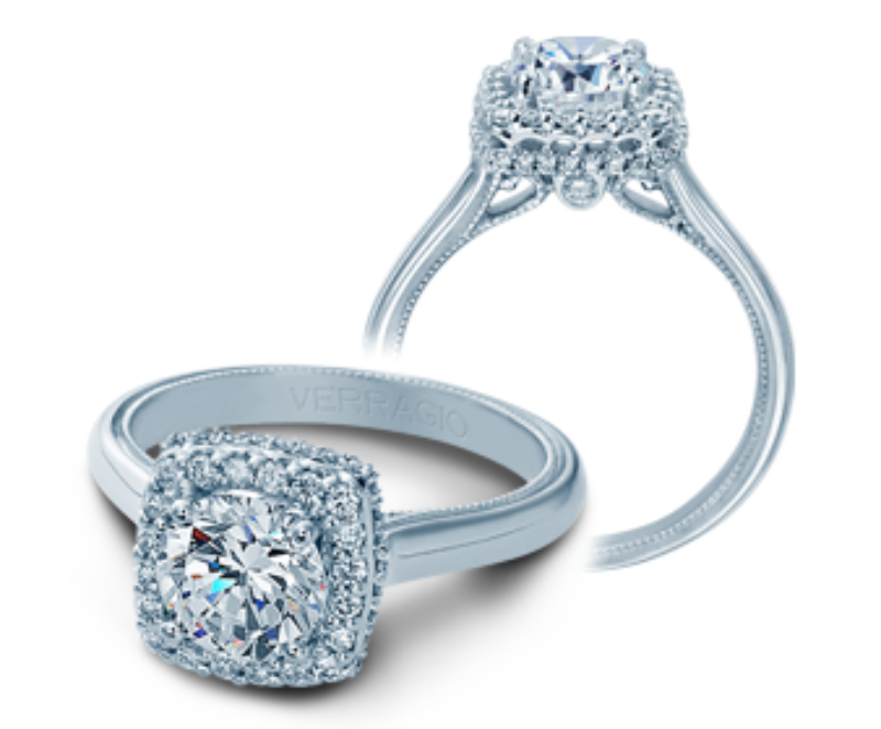 Verragio 14K White Gold Renaissance Engagement Ring