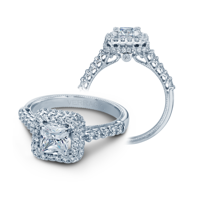 Verragio 14K White Gold Renaissance Engagement Ring