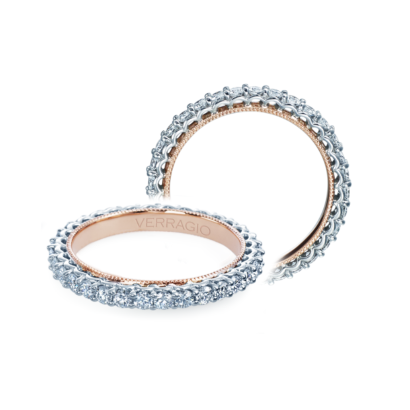 Verragio 14K Two Tone Diamond Wedding Band