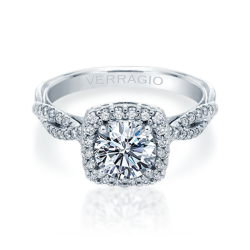 Verragio 14K White Gold Renaissance Engagement Ring thumbnail 2