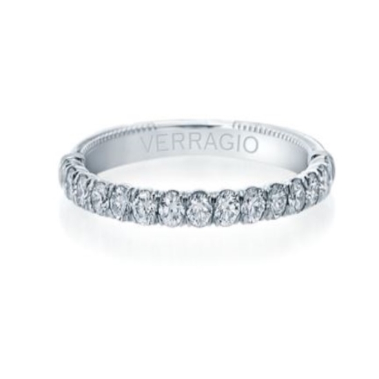 Verragio 14K Whte Gold Renaissance Diamond Wedding Band